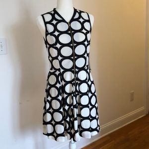 Geometric Print Fit and Flare Dress